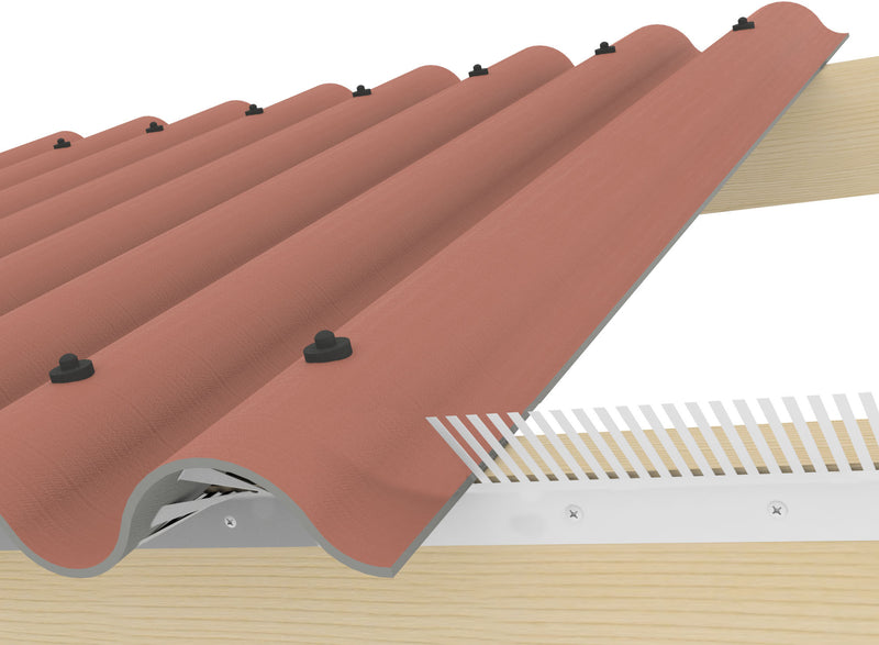 VentiStrip metalen vogelschroot 1 meter, veerhoogte 55mm (zak 10 stuks)