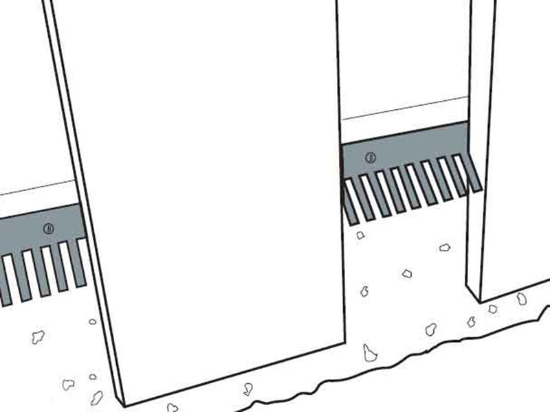 VentiStrip XL-75 RVS vogelschroot 1 meter, veerhoogte 75mm (zak 10 stuks)